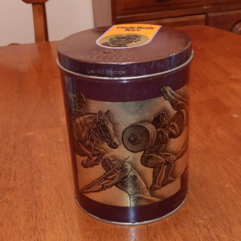 Vintage Tin Can Uncle Ben’s Rice 1992  Olimpic Summer Games Limited Edition